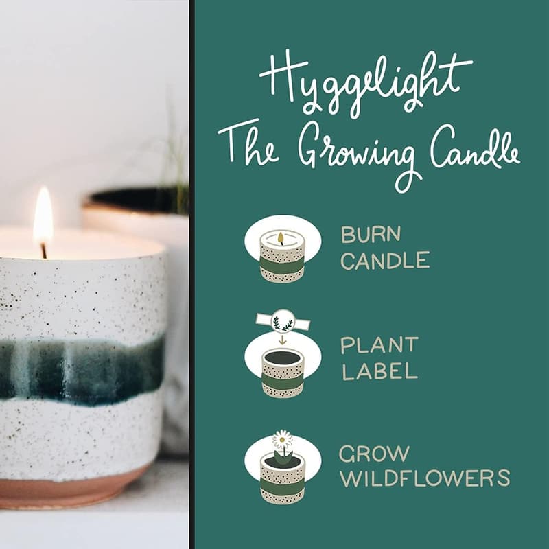 Lavender Scented Growing Candle - 100% Soy Wax Aromatherapy Gift