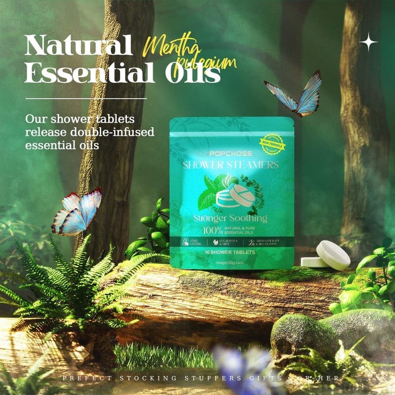 Eucalyptus Shower Steamers - 16 Pack, Relaxation & Self-Care Gifts