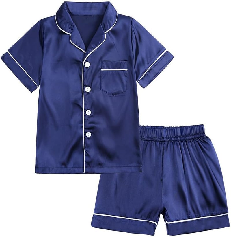 Girls' Silk Satin Pajama Set - 2-Piece Sleepwear (Ages 1-13)