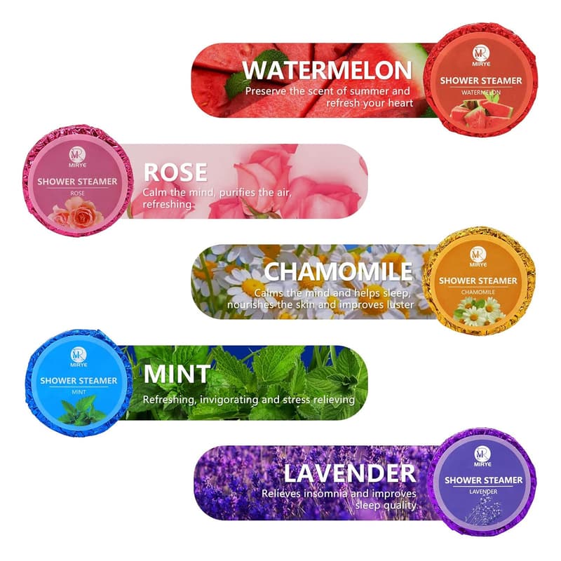 Aromatherapy Shower Steamers Gift Set - 10 Organic Scents
