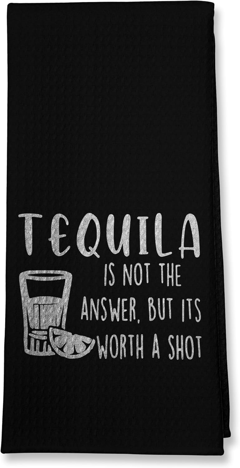 Funny Tequila-Themed Flour Sack Towels Set for Kitchen