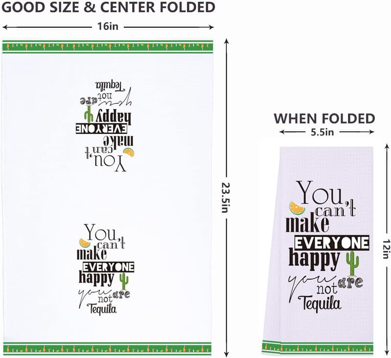 Funny Tequila Kitchen Towels Set - Perfect Housewarming Gift