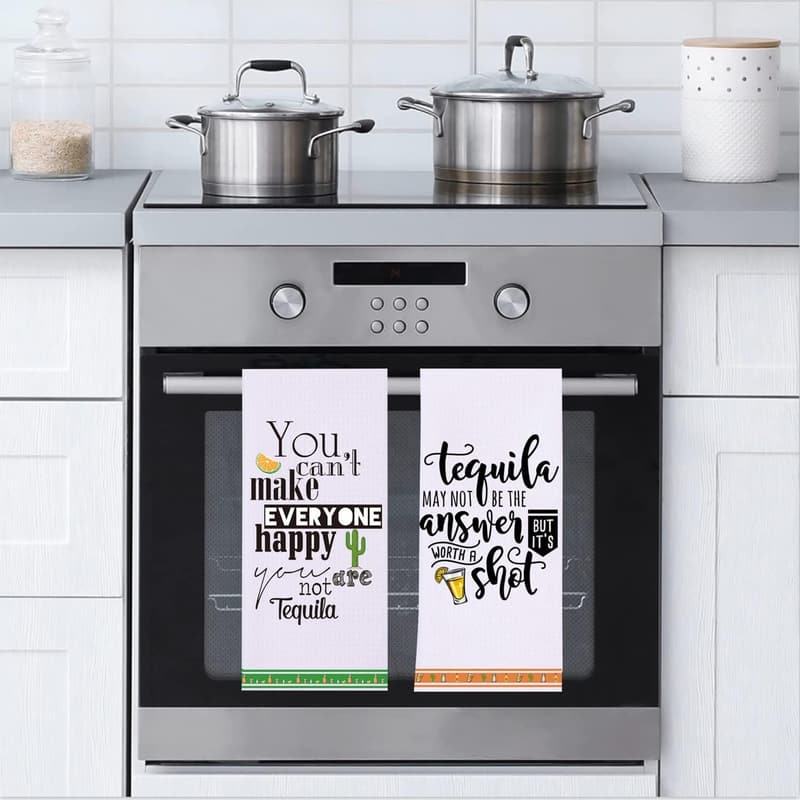 Funny Tequila Kitchen Towels Set - Perfect Housewarming Gift