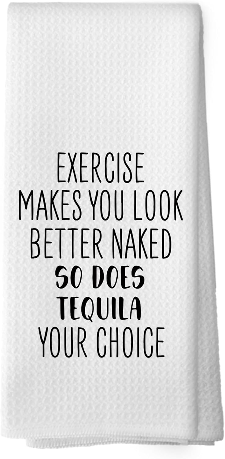 Funny Tequila-Themed Dish Towels for Kitchen & Bar Decor