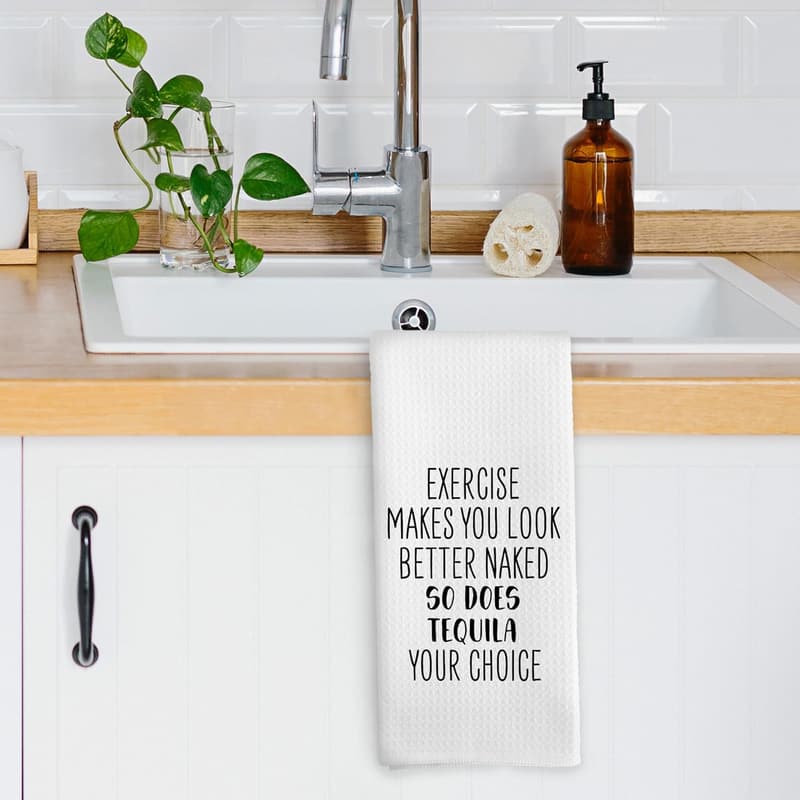 Funny Tequila-Themed Dish Towels for Kitchen & Bar Decor