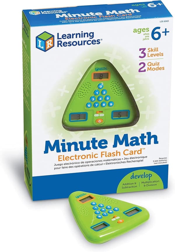 Minute Math Electronic Flash Cards for Early Algebra Skills, Ages 6+