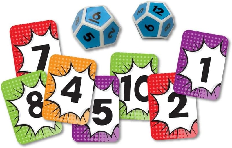 Scholastic Math Match Travel Dice Game for Kids Ages 5+
