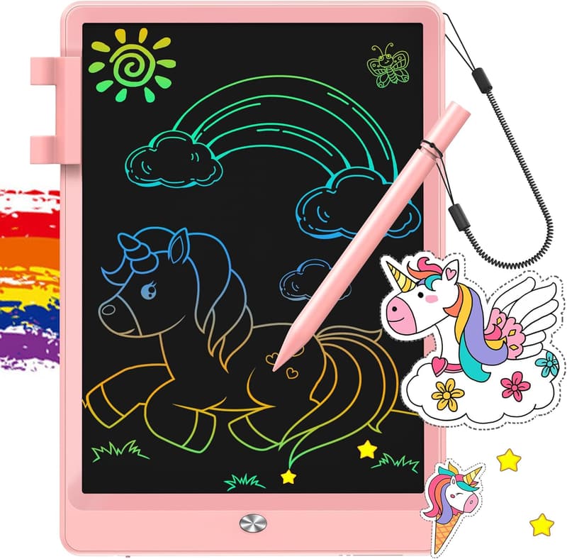 Colorful 10-Inch LCD Writing Tablet for Kids - Pink