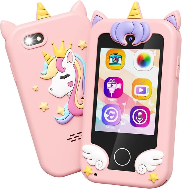 Unicorn Toy Smartphone for Kids Ages 3-8, Birthday Gift