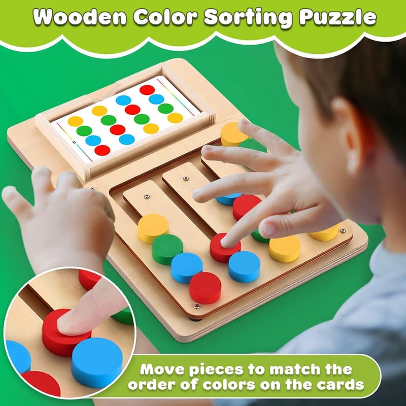 Montessori Color Matching Puzzle Toys for Kids Ages 3-7