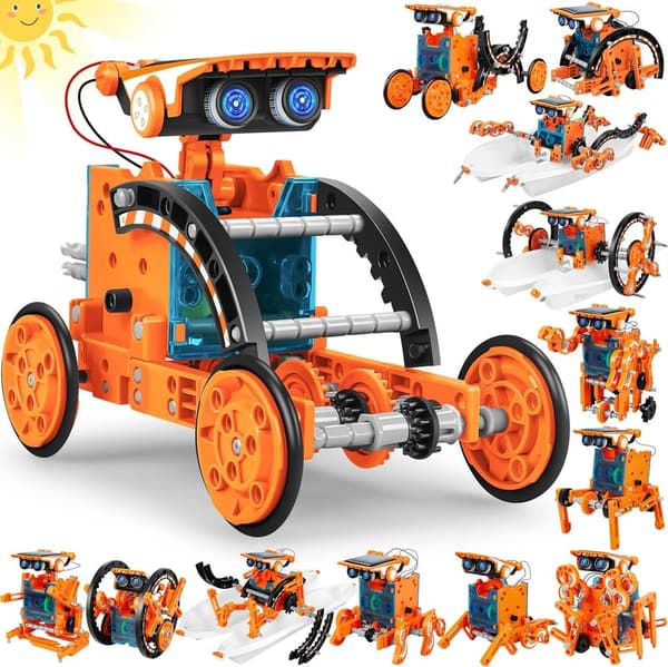13-in-1 Solar Robot Kit for Kids Age 8-12 - DIY Educational Gift