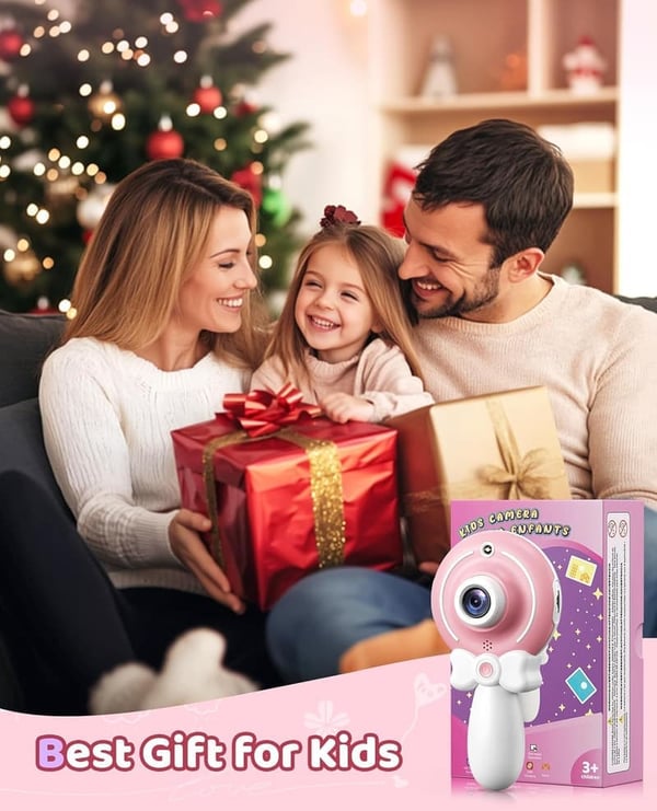 Kids Digital Camera Toy - Pink Birthday Gift for Girls