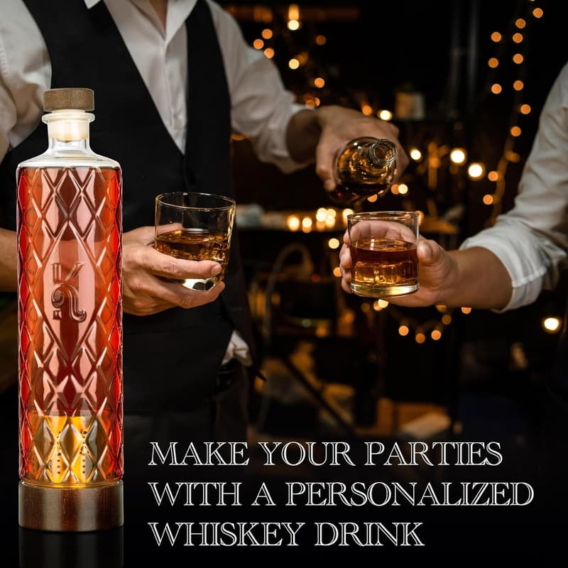 DIY Whiskey Infusion Kit with Decanter & Botanicals for Men