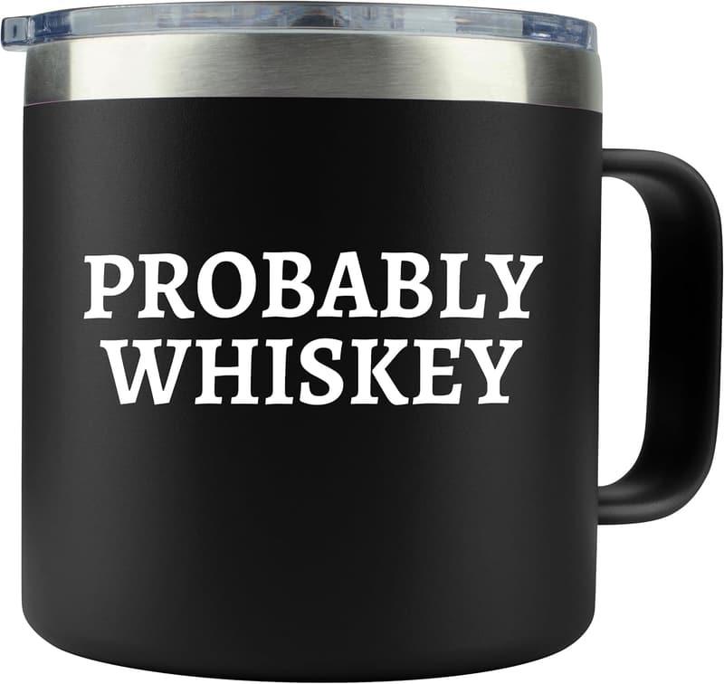 Funny 14oz Whiskey Coffee Mug Tumbler for Men