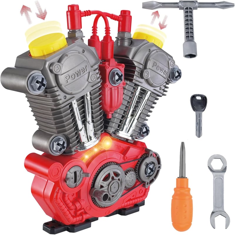 Kids' Engine Building Kit with Lights & Sounds - 20+ Tools