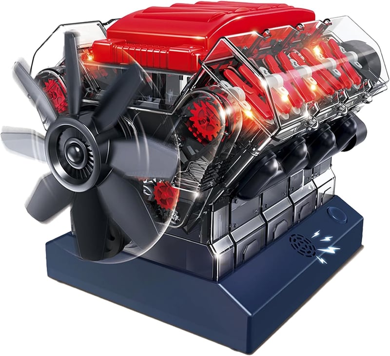 STEM Mini V8 Engine Model Kit for Ages 12+, 270 Parts