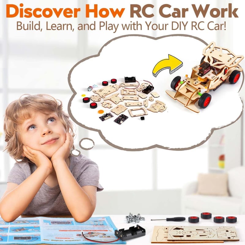STEM Building Kits for Kids 8-12 - Remote Control Car & 3D Puzzles
