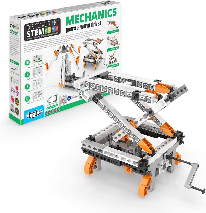 STEM Building Kit for Kids 9+ - Mechanics Gears & Worm Drives