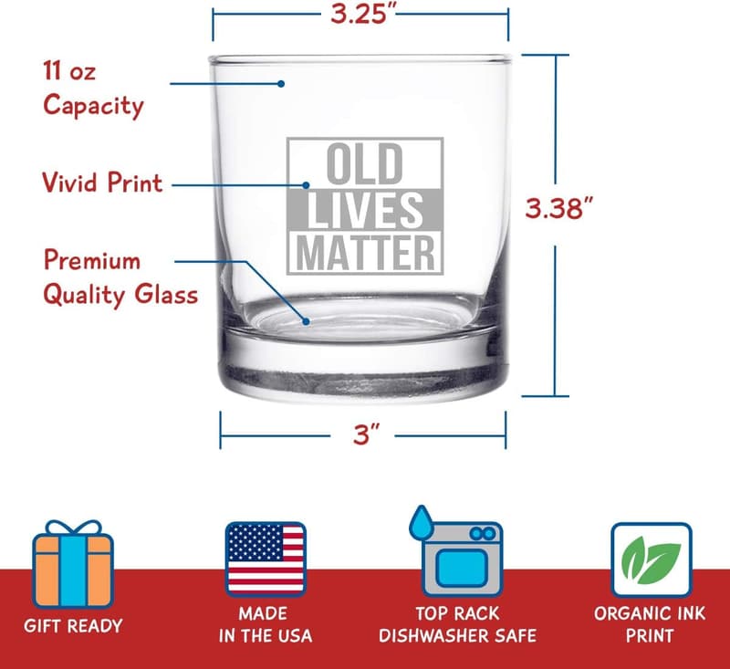 Funny Retirement Whiskey Glass - 11 oz Old Fashioned Gift for Dad