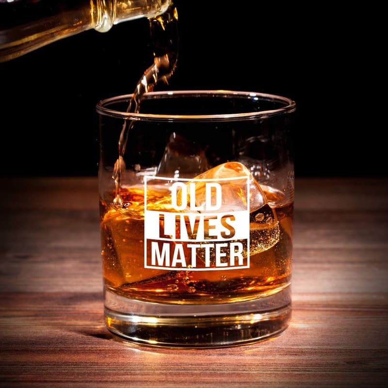 Funny Retirement Whiskey Glass - 11 oz Old Fashioned Gift for Dad