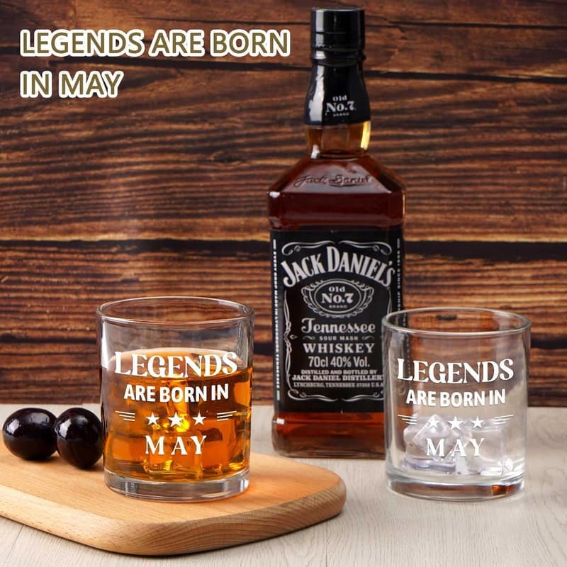 May Birthday Whiskey Glass – 10 oz | Gift for Men