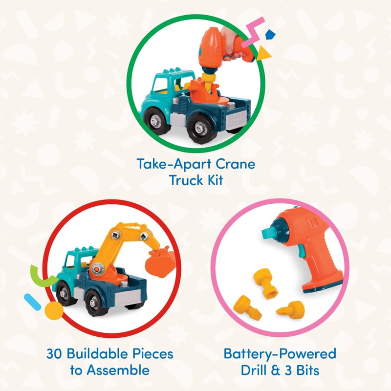 Take-Apart Crane Toy – Classic Construction Set for Toddlers