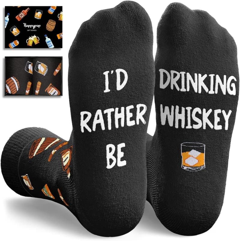 Whiskey Grilling Socks - Fun Gifts for Men and Women