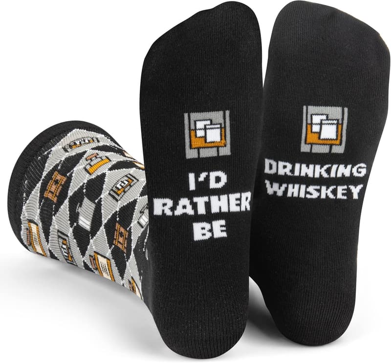 Whiskey Gift Socks for Men - Unique Unisex Design