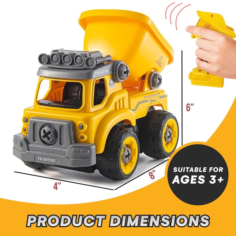 3-in-1 Remote Control Construction Toys for Kids