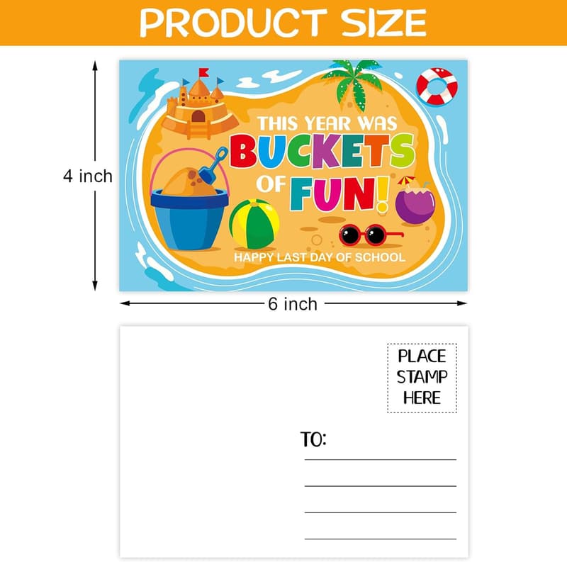 End-of-School-Year Notecards for Kids - 36 Pcs