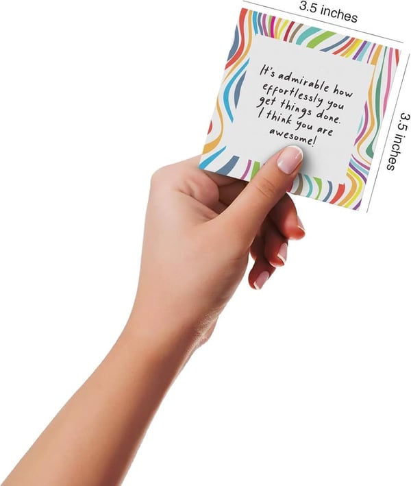Inspirational Cards Set for Appreciation & Gratitude, 3.5x3.5
