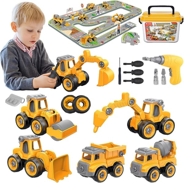 STEM Building Kit Construction Truck Toy for Kids 3-8