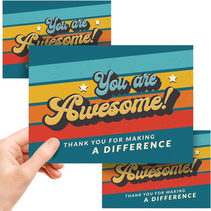 Employee Appreciation Thank You Postcards - 4x6 You Are Awesome