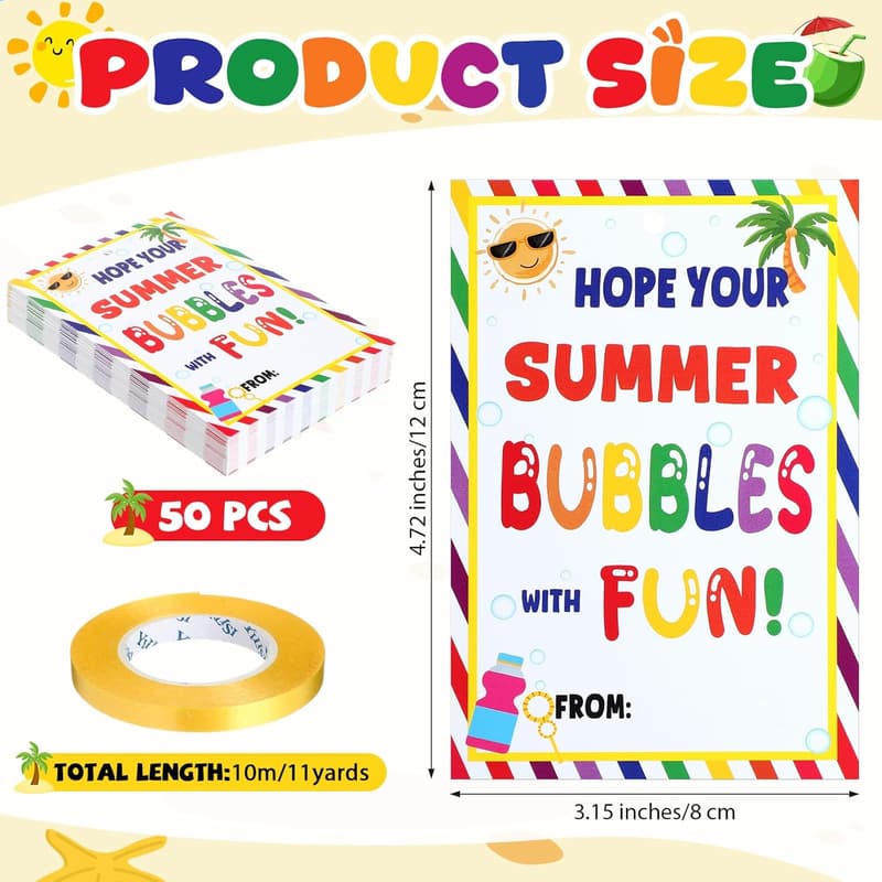 Graduation Party Student Cards - 50 Sets with String