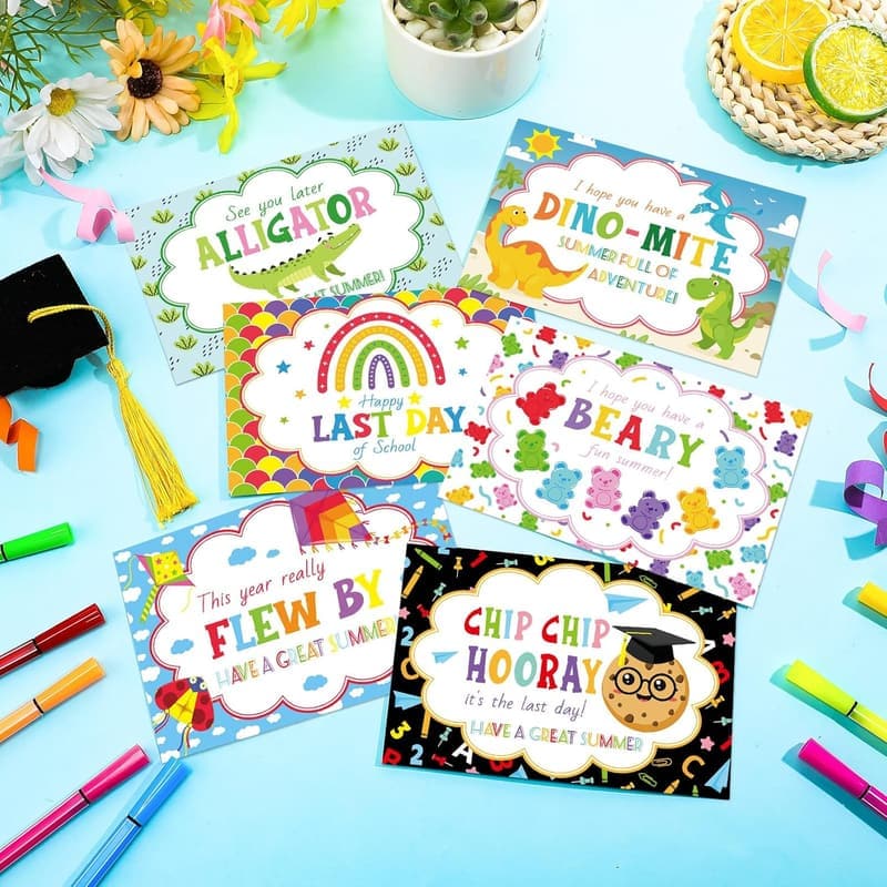 Last Day of School Postcards - 72 Summer Fun Designs