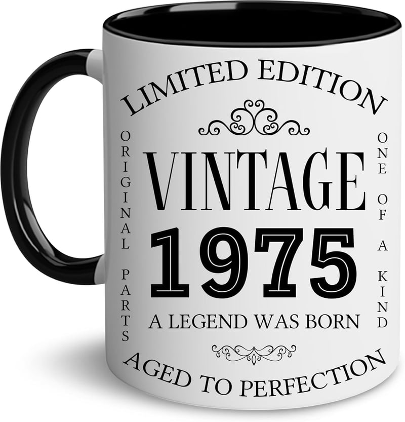 50th Birthday Vintage Coffee Mug Gift for Him/Her