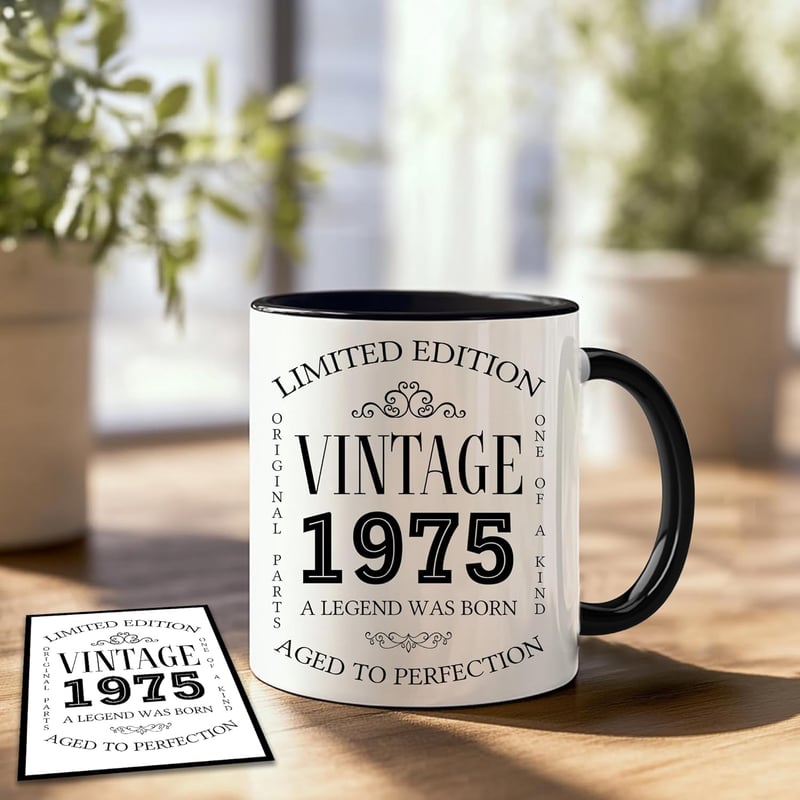 50th Birthday Vintage Coffee Mug Gift for Him/Her