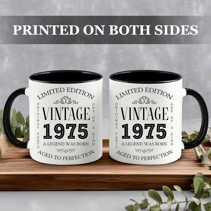 50th Birthday Vintage Coffee Mug Gift for Him/Her