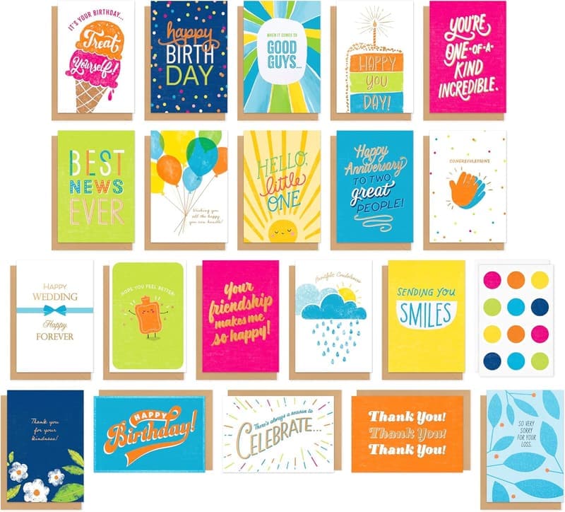 All-Occasion Greeting Card Bundle - 20 Count with Envelopes