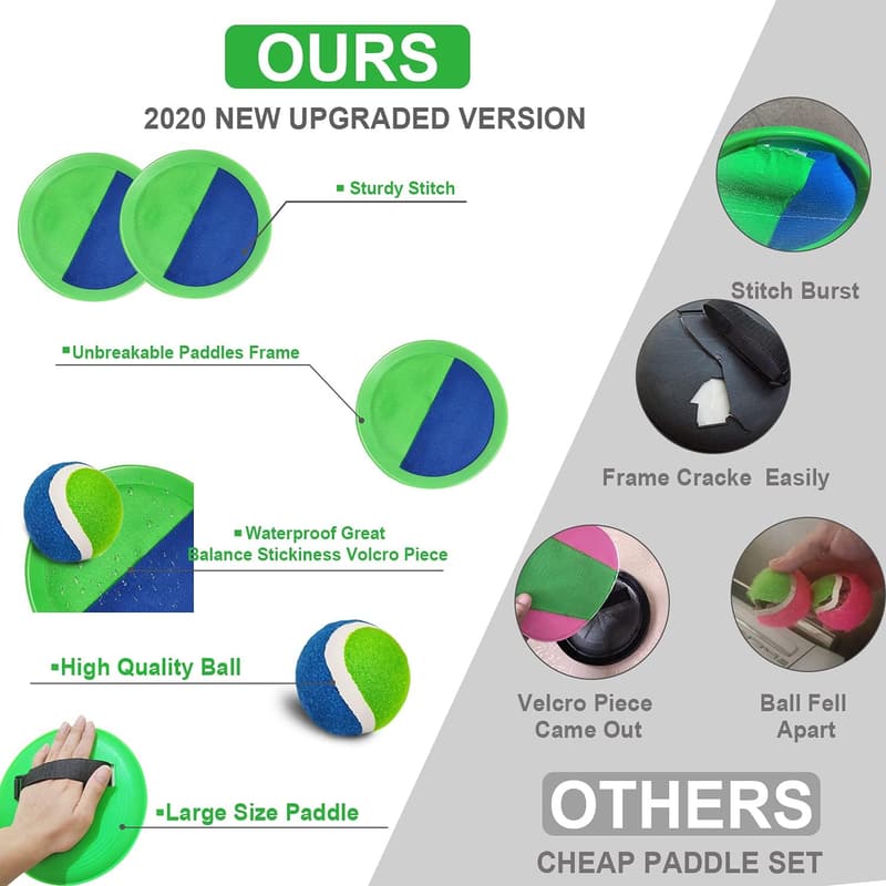 Outdoor Ball Catch Set for Kids - Ages 3-12, Beach Fun