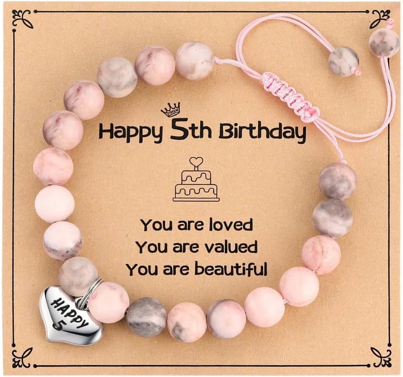 Birthday Braided Beads Bracelet Gift for Women