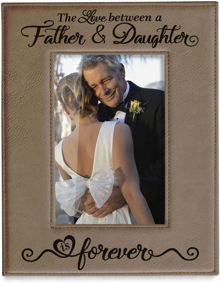 Father's Day Engraved Leather Picture Frame (4x6)