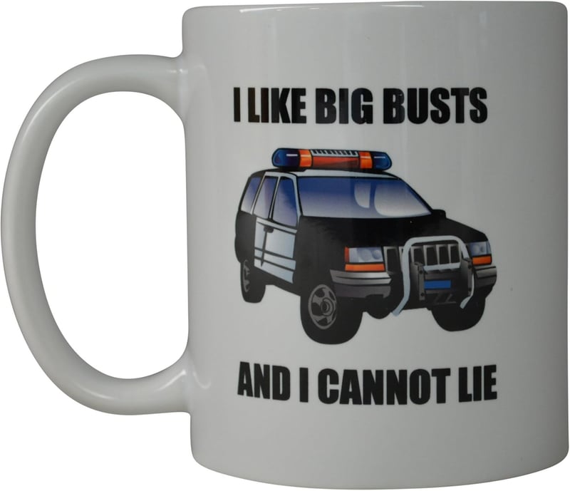 Police Officer Novelty Coffee Mug - I Like Big Busts