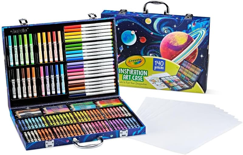 Crayola Space Art Case Coloring Set for Kids, 140 Pieces