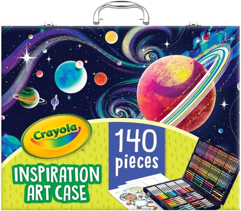 Crayola Space Art Case Coloring Set for Kids, 140 Pieces