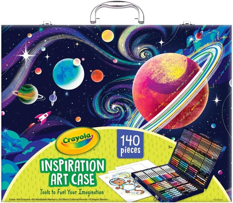 Crayola Space Art Case Coloring Set for Kids, 140 Pieces