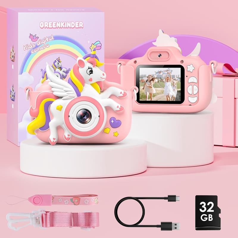 Kids Digital Selfie Camera with 1080P HD Video - Ages 3-12