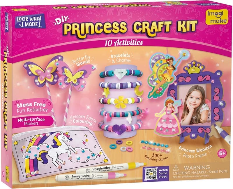 Girls' Birthday Craft Kit: 10 Mess-Free DIY Activities