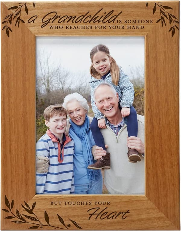 Grandparent's Day Engraved Wood Frame for Vertical 5x7 Portrait