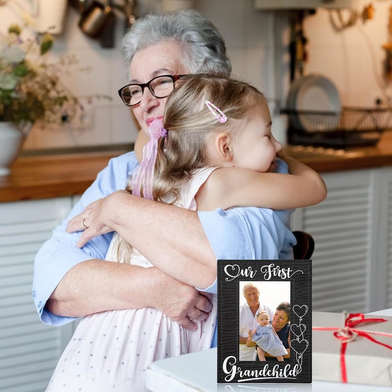 First Time Grandparents Leather Picture Frame for Memories